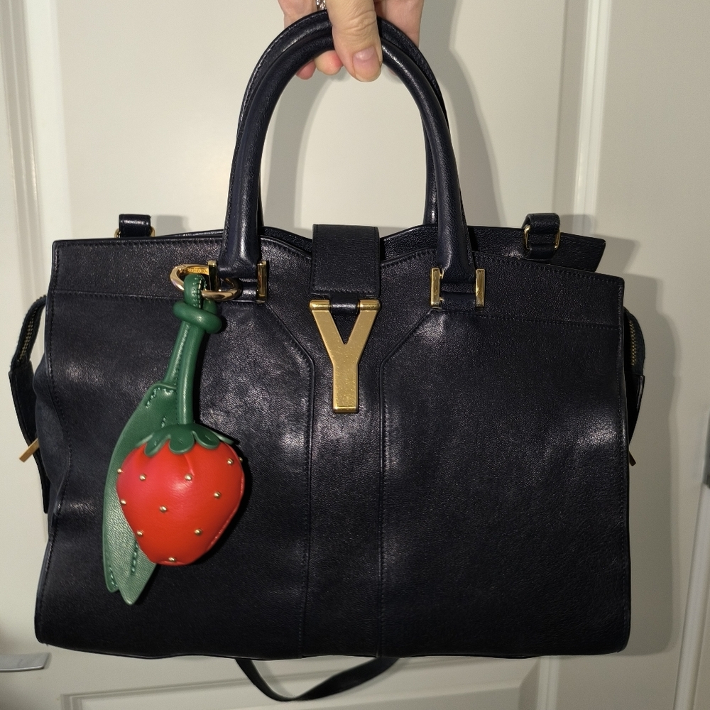 Saint Laurent Y ChYc Y-ligne Cabas Mini Dark Blue - Picture 3 of 10